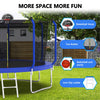 Yeah Depot - 12FT Trampoline with Basketball Hoop, ASTM Approved Reinforced Type Outdoor Trampoline with Enclosure Net