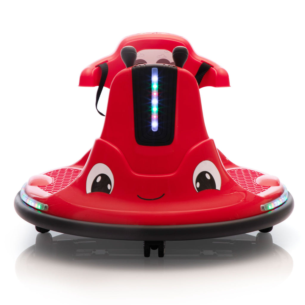 Yeah Depot - 12V Snail-Shaped Kids Electric Bumper Car with Remote Control, Ride On Car with LED Lights, Music, 360 Degree Rotate, Toddler Race Toys, 3-8 Years Old