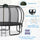 Yeah Depot - 16FT Trampoline for Kids with Upgraded ArcPole and Composite TopLoop for Safety Enclosure, Plus Basketball Board and 12 Ground Stakes, Outdoor Recreational Playset Balance Physical Training Trampoline