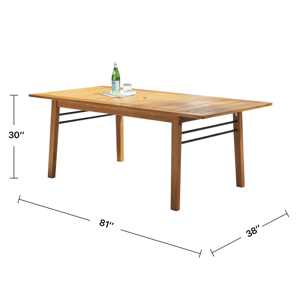 Yeah Depot - Carlton Honey Wood Patio Wood Dining Table