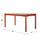 Yeah Depot - Caladesi Reddish Brown Rectangular Coastal Wood Patio Dining Table for 6 Seaters