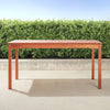 Yeah Depot - Caladesi Reddish Brown Rectangular Coastal Wood Patio Dining Table for 6 Seaters