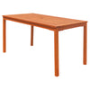 Yeah Depot - Caladesi Reddish Brown Rectangular Coastal Wood Patio Dining Table for 6 Seaters