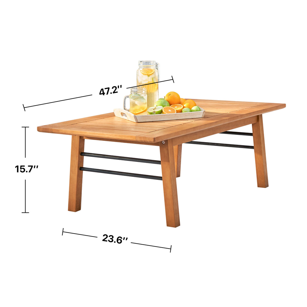 Yeah Depot - Rayna Honey Patio Wood Sofa Table