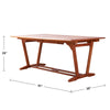 Yeah Depot - Carlton Reddish Brown Tropical Wood Patio Dining Table with Folding Extension