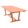 Yeah Depot - Carlton Reddish Brown Tropical Wood Patio Dining Table with Folding Extension