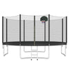 Yeah Depot - 14FT Trampoline for Kids with Safety Enclosure Net, Basketball Hoop and Ladder, Easy Assembly Round Outdoor Recreational Trampoline