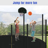 Yeah Depot - 14FT Trampoline for Kids with Safety Enclosure Net, Basketball Hoop and Ladder, Easy Assembly Round Outdoor Recreational Trampoline