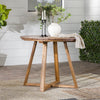 Yeah Depot - Contemporary Solid Wood Slat-Top Round Patio Dining Table â€“ Black Wash