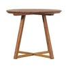 Yeah Depot - Contemporary Solid Wood Slat-Top Round Patio Dining Table â€“ Black Wash