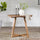 Yeah Depot - Contemporary Solid Wood Slat-Top Round Patio Dining Table â€“ Black Wash