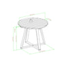 Yeah Depot - Contemporary Solid Wood Slat-Top Round Patio Dining Table â€“ Black Wash