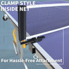 Yeah Depot - 8ft Mid-Size Table Tennis Table Foldable & Portable Ping Pong Table Set for Indoor & Outdoor Games with Net, 2 Table Tennis Paddles and 3 Balls