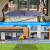 Yeah Depot - 8ft Mid-Size Table Tennis Table Foldable & Portable Ping Pong Table Set for Indoor & Outdoor Games with Net, 2 Table Tennis Paddles and 3 Balls