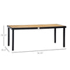 Yeah Depot - Outsunny 75'' x 35'' Outdoor Dining Table for 8 People, Rectangular Aluminum Frame Garden Table with All-Weather Faux Wood Top for Garden, Lawn, Patio, Natural