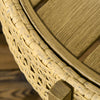 Yeah Depot - Outsunny 2 Piece Wicker Patio Table Set, PE Rattan End Table Set, Outdoor Round Coffee Table Set, Multi-Functional, Slatted Metal Top, Brown