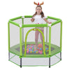 Yeah Depot - 55'' Toddlers Trampoline with Safety Enclosure Net and Balls, Indoor Outdoor Mini Trampoline for Kids