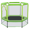 Yeah Depot - 55'' Toddlers Trampoline with Safety Enclosure Net and Balls, Indoor Outdoor Mini Trampoline for Kids