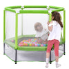 Yeah Depot - 55'' Toddlers Trampoline with Safety Enclosure Net and Balls, Indoor Outdoor Mini Trampoline for Kids
