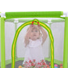 Yeah Depot - 55'' Toddlers Trampoline with Safety Enclosure Net and Balls, Indoor Outdoor Mini Trampoline for Kids