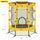 Yeah Depot - 55 Inch Kids Trampoline with Safety Enclosure Net, 4.5FT Outdoor Indoor Trampoline for Kids (Yellow)