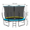 Yeah Depot - YC 10FT Recreational Trampolines with Enclosure for Kids and Adults with Patented Fiberglass Poles Pumpkin - Blue
