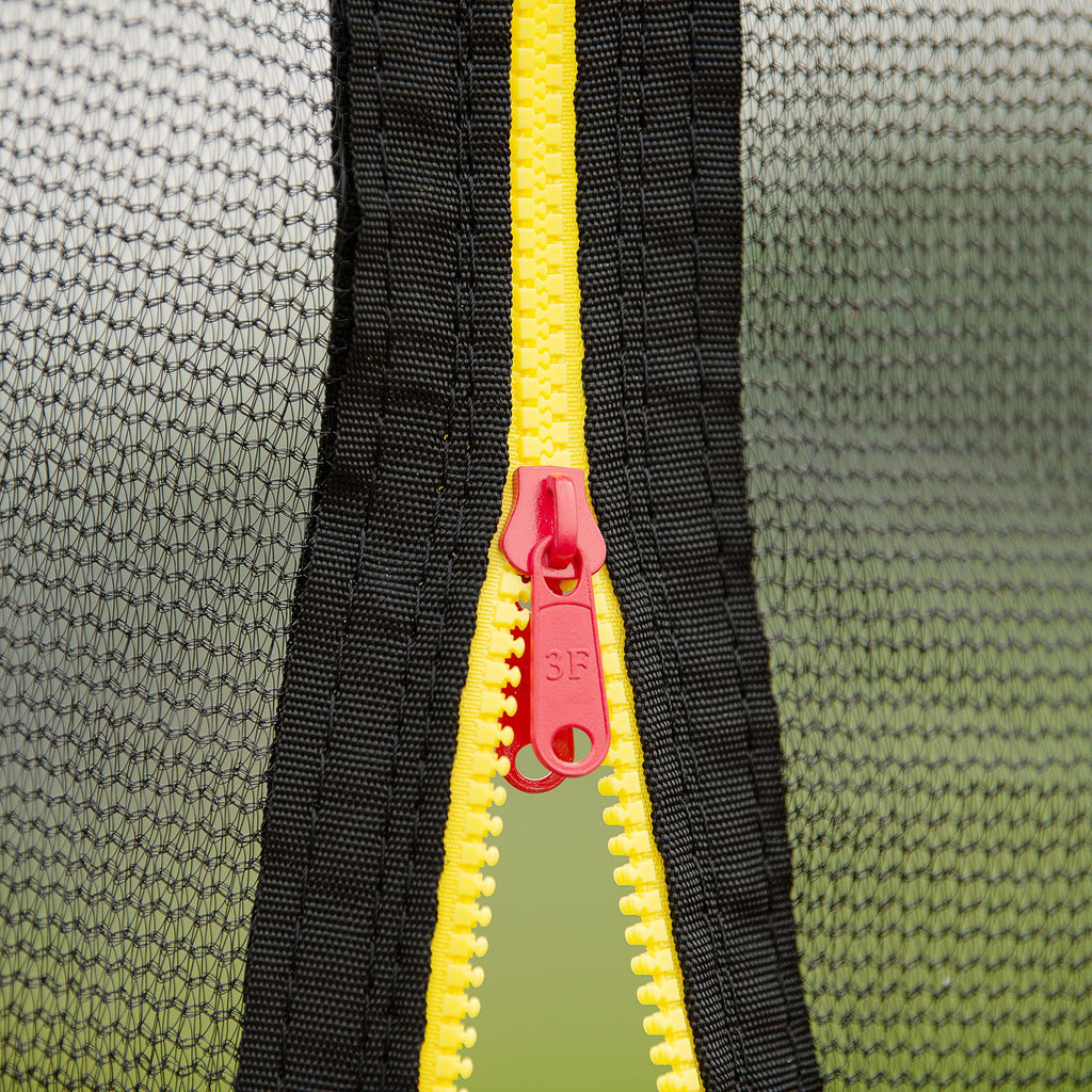 Yeah Depot - YC 10FT Recreational Trampolines with Enclosure for Kids and Adults with Patented Fiberglass Poles Pumpkin - Blue