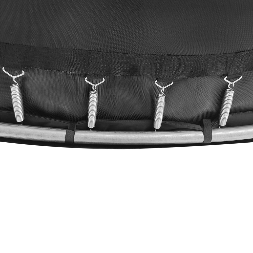 Yeah Depot - YC 10FT Recreational Trampolines with Enclosure for Kids and Adults with Patented Fiberglass Poles Pumpkin - Blue