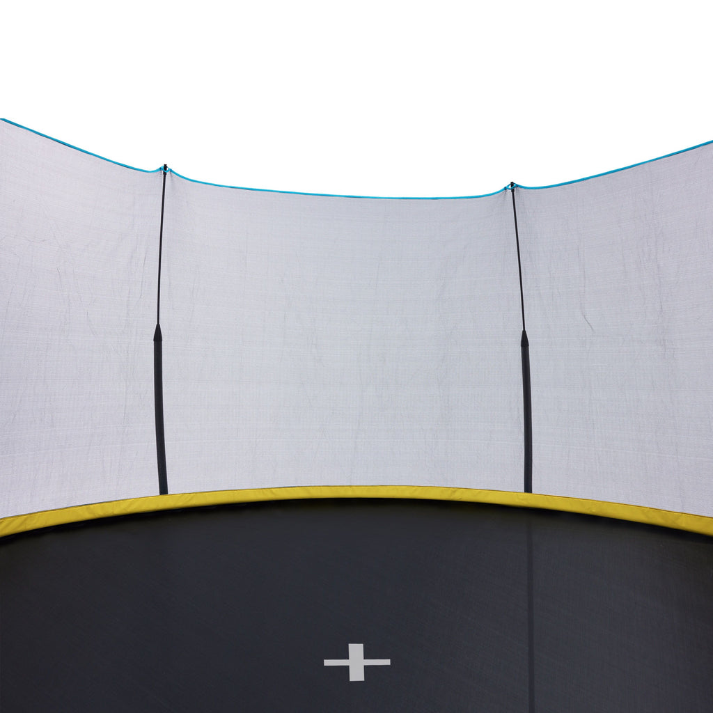 Yeah Depot - YC 10FT Recreational Trampolines with Enclosure for Kids and Adults with Patented Fiberglass Poles Pumpkin - Blue