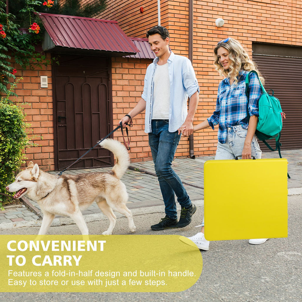 Yeah Depot - 4ft Yellow Portable Folding Table Indoor&Outdoor Maximum Weight 135KG Foldable Table for Camping