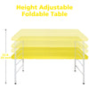 Yeah Depot - 4ft Yellow Portable Folding Table Indoor&Outdoor Maximum Weight 135KG Foldable Table for Camping