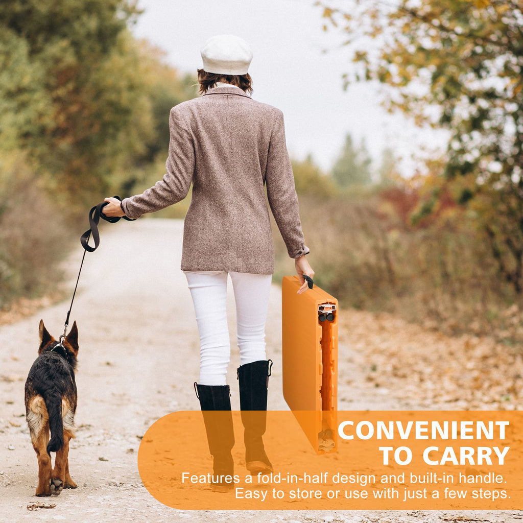 Yeah Depot - 4ft Orange Portable Folding Table Indoor&Outdoor Maximum Weight 135KG Foldable Table for Camping