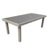 Yeah Depot - Balcones Outdoor Furniture, Wicker Rectangular Dining Table, Gray
