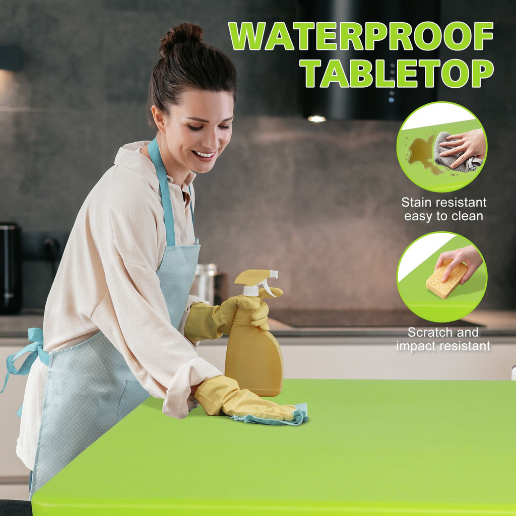 Yeah Depot - 4ft Green Portable Folding Table Indoor&Outdoor Maximum Weight 135KG Foldable Table for Camping