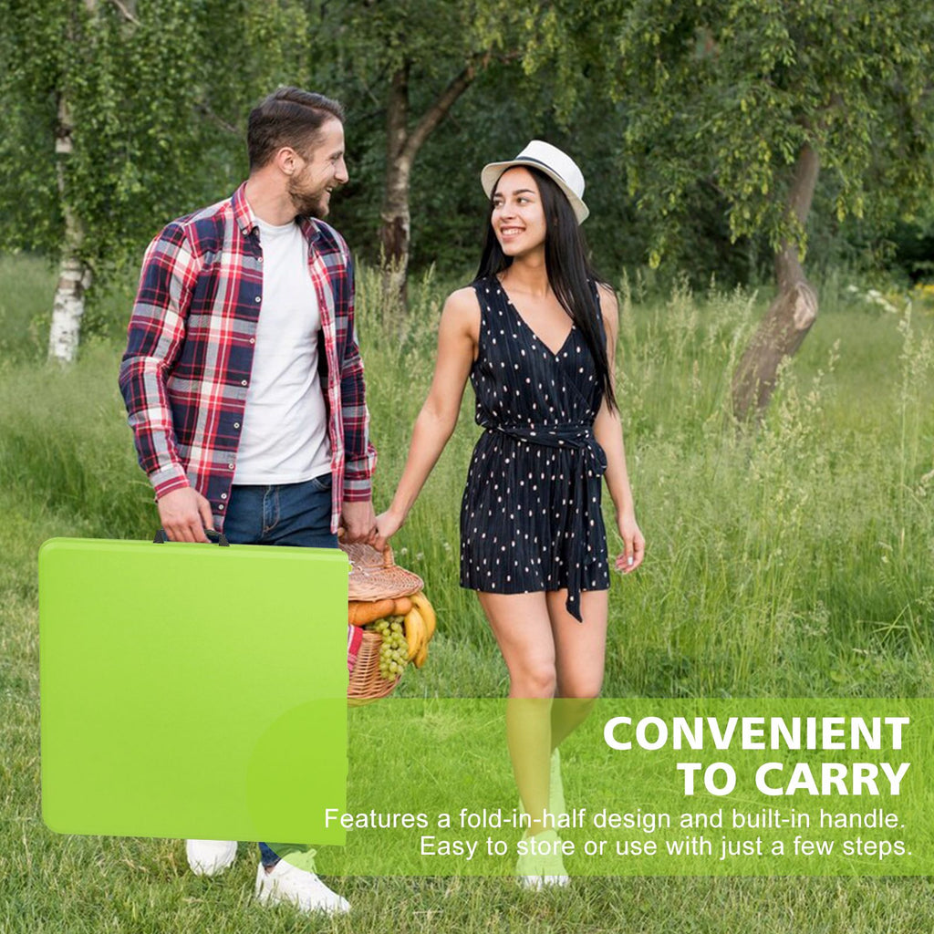 Yeah Depot - 4ft Green Portable Folding Table Indoor&Outdoor Maximum Weight 135KG Foldable Table for Camping