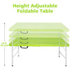 Yeah Depot - 4ft Green Portable Folding Table Indoor&Outdoor Maximum Weight 135KG Foldable Table for Camping