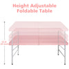 Yeah Depot - 4ft Pink Portable Folding Table Indoor&Outdoor Maximum Weight 135KG Foldable Table for Camping