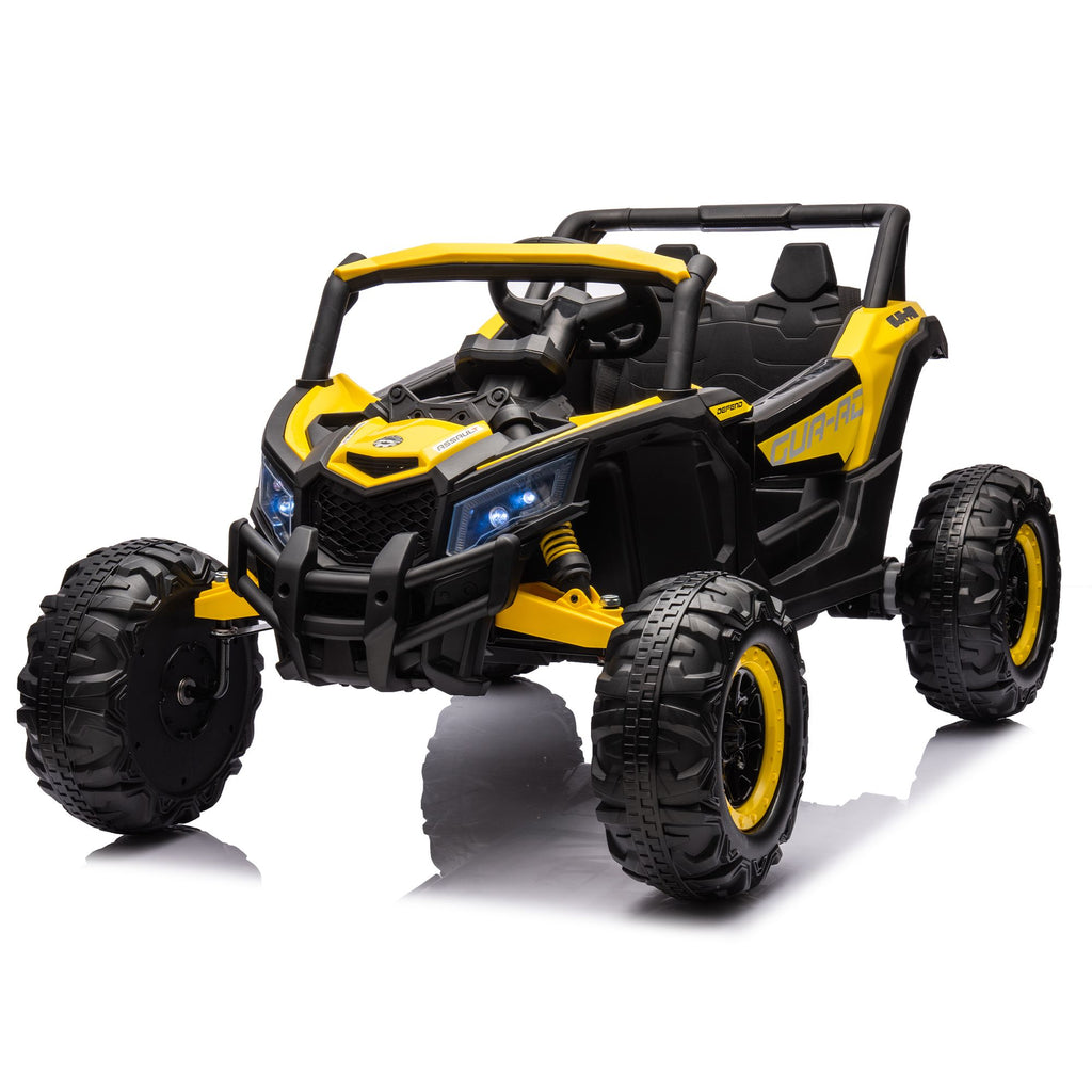 Yeah Depot - 12V Ride On Car with Remote Control,UTV ride on for kid,3-Point Safety Harness, Music Player (USB Port/Volume Knob/Battery Indicator), LED Lights, High-Low Speed Switch - Off-Road Adventure for Kids