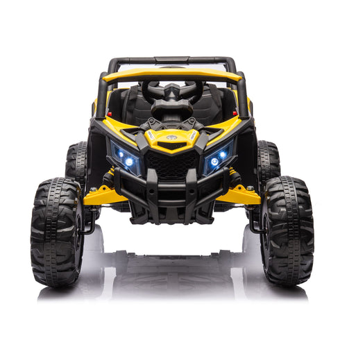 Yeah Depot - 12V Ride On Car with Remote Control,UTV ride on for kid,3-Point Safety Harness, Music Player (USB Port/Volume Knob/Battery Indicator), LED Lights, High-Low Speed Switch - Off-Road Adventure for Kids