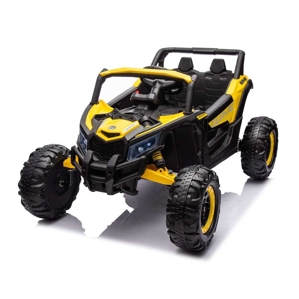 Yeah Depot - 12V Ride On Car with Remote Control,UTV ride on for kid,3-Point Safety Harness, Music Player (USB Port/Volume Knob/Battery Indicator), LED Lights, High-Low Speed Switch - Off-Road Adventure for Kids