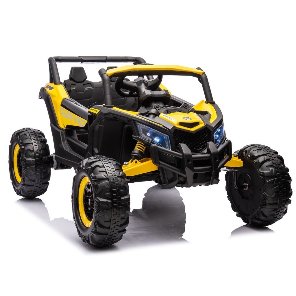 Yeah Depot - 12V Ride On Car with Remote Control,UTV ride on for kid,3-Point Safety Harness, Music Player (USB Port/Volume Knob/Battery Indicator), LED Lights, High-Low Speed Switch - Off-Road Adventure for Kids