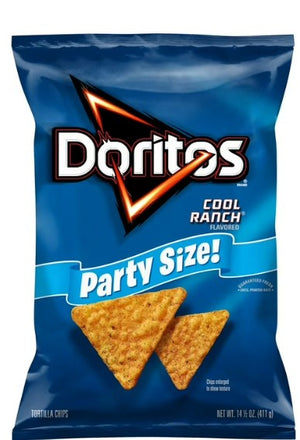 Flexile - Doritos Cool Ranch Flavored Tortilla Chips, Party Size, 14.05 oz Bag