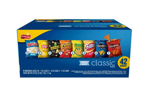 Flexile - Frito Lay Classic Mix Chips Variety Pack, Mega Size, 1 oz, 42 Count