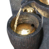 Rcosy - 39inches Outdoor Water Fountains with LED Lights for Garden Decor