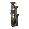 Rcosy - 39inches Outdoor Water Fountains with LED Lights for Garden Decor