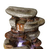 Rcosy - 29.9inches Rock Water Fountain with LED Lights
