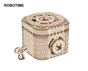 Smilegive - Robotime Rokr 123Pcs Treasure Box Creative 3D Wooden Puzzle Game Assembly Toys Chris Gift For Children Adults Teens Dropshipping