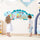 inQ Boutique - 11-in-1 Dinosaur Activity Wall Busy Board Panels-- Wooden Sensory Toy-Blue