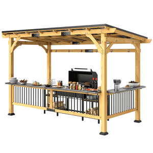 inQ Boutique - Grill Gazebo , Wooden BBQ Grill Gazebo