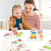 inQ Boutique - 11-in-1 Dinosaur Activity Wall Busy Board Panels-- Wooden Sensory Toy-White